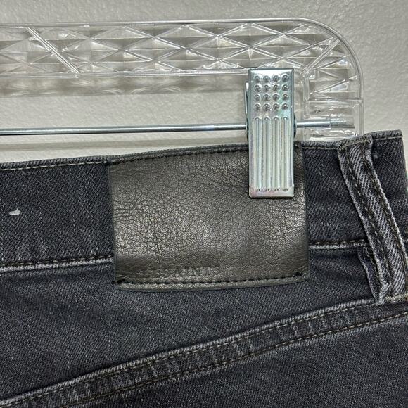 Allsaints Men’s Swatch Denim Cutoff Shorts in Black - Size 28 - Picture 6 of 7